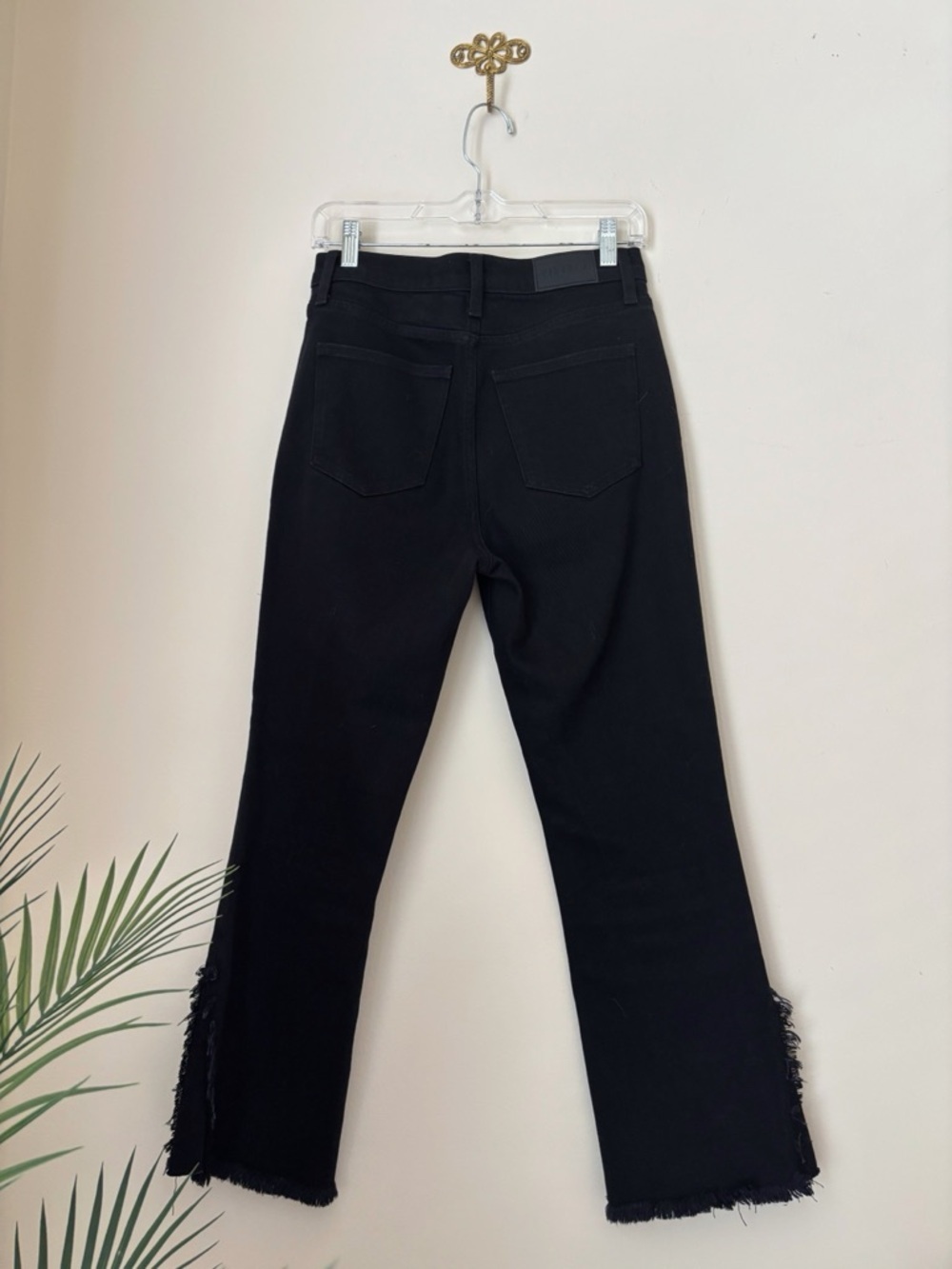 Pistola Black High Rise Lennon Crop Raw Hem Boot Jean Sz 27 - Picture 4 of 10